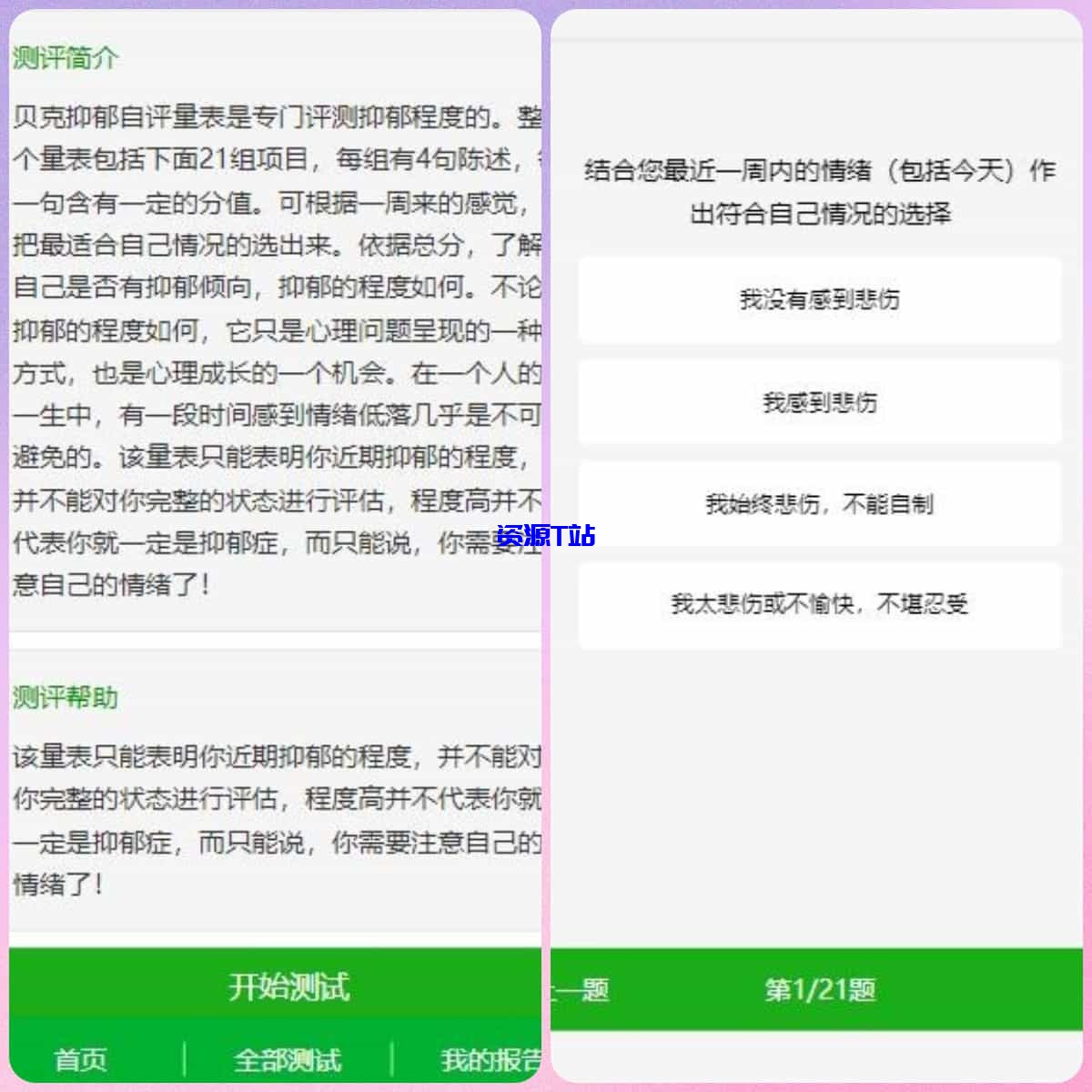 付费心理测试网站源码、心理测试H5变现源码、心理测评网站源码