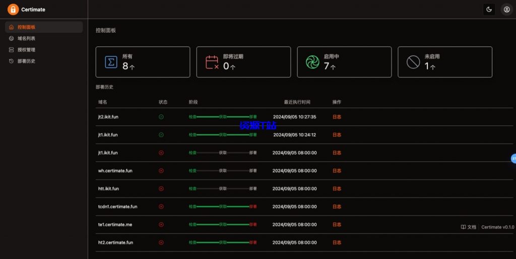 SSL证书管理系统工具网站源码，自动申请、部署SSL证书，并在证书即将过期时自动续期-资源T站