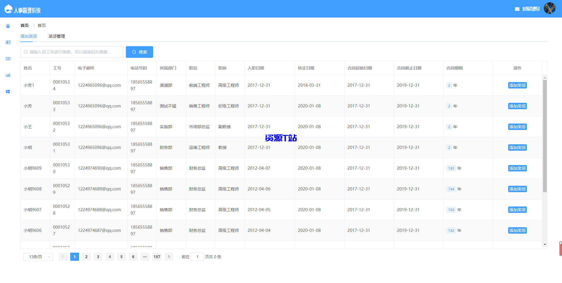 基于SpringBoot的人事管理系统源码