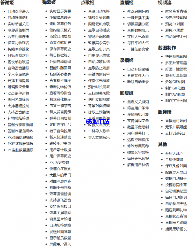 图片[2]-B站抖音直播万能场控机器人，弹幕姬+答谢姬+回复姬+点歌姬+各种小骚操作，目前唯一可编程机器人 - 资源T站-资源T站